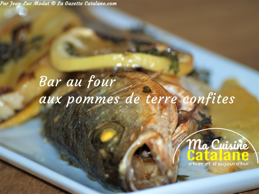 Bar au four aux pommes de terre&nbsp;confites
