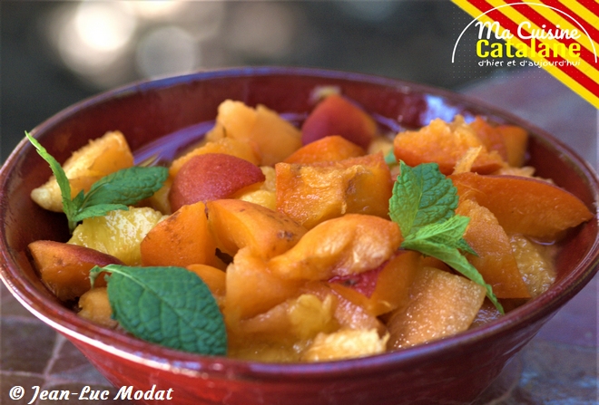 Melon, abricot, pêche au Muscat de&nbsp;Rivesaltes